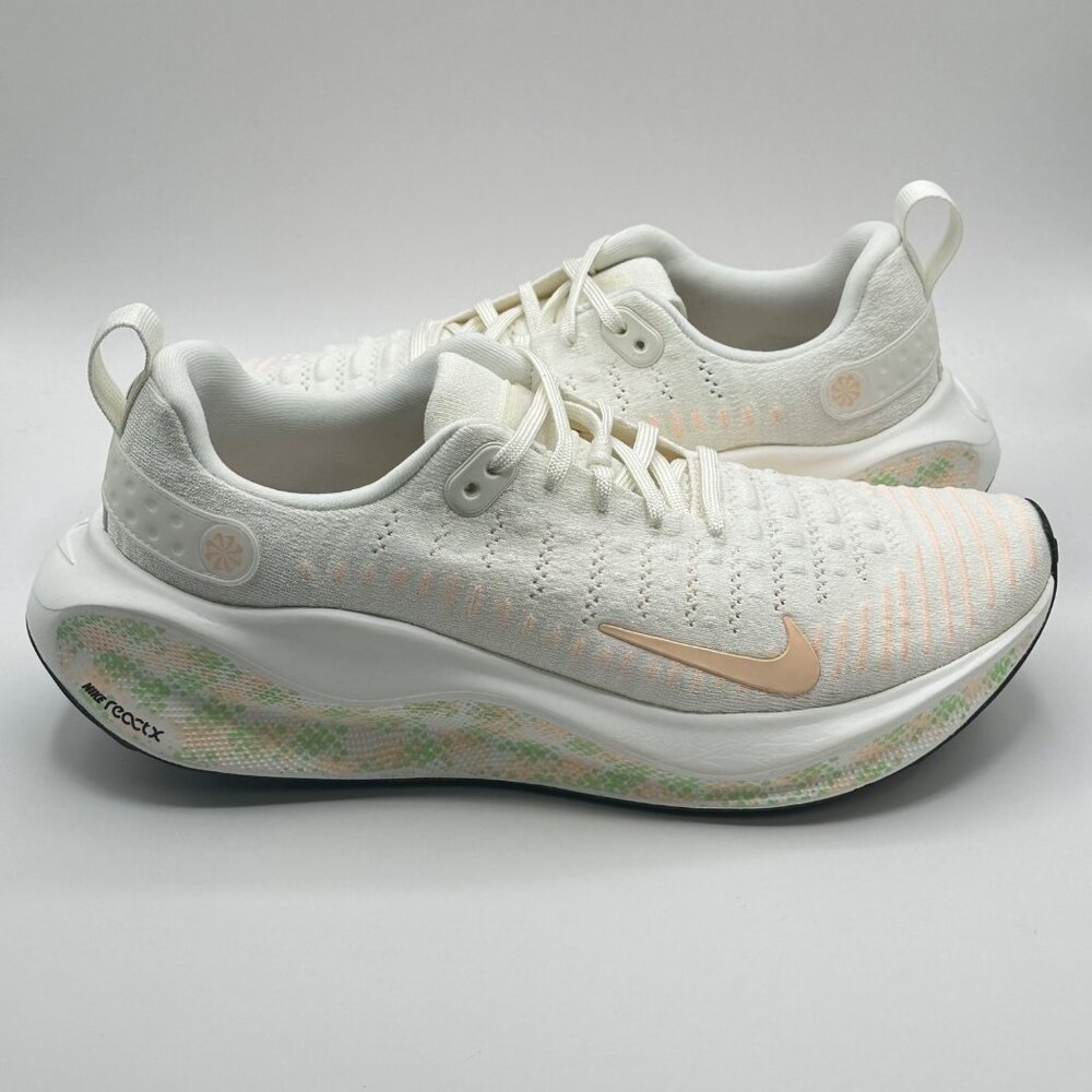 Nike React X Infinity Run 4 Sail-Crimson-Vapor Green Women's Size 11 HJ7666-133 - Picture 8 of 10